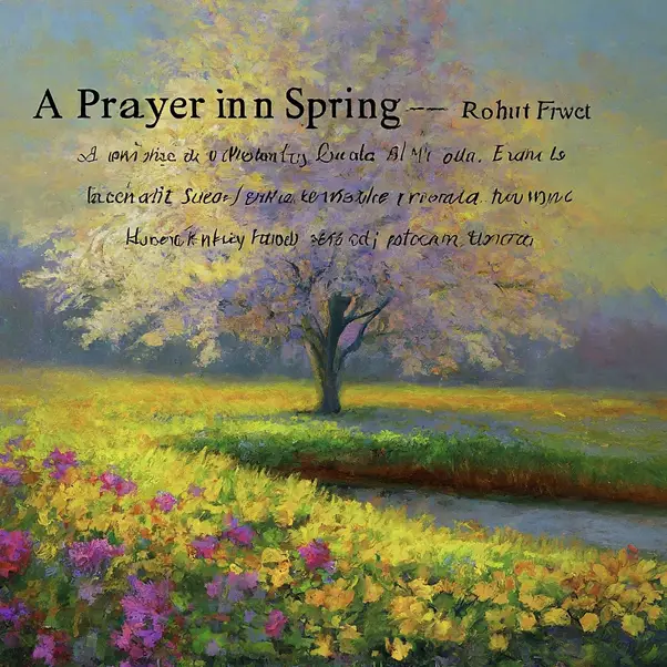"A Prayer in Spring" by Robert Frost: Analysis