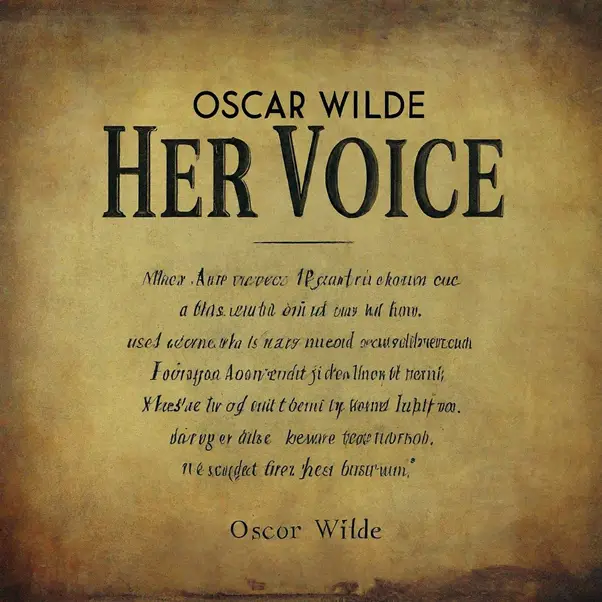 "Her Voice" by Oscar Wilde: A Critical Analysis