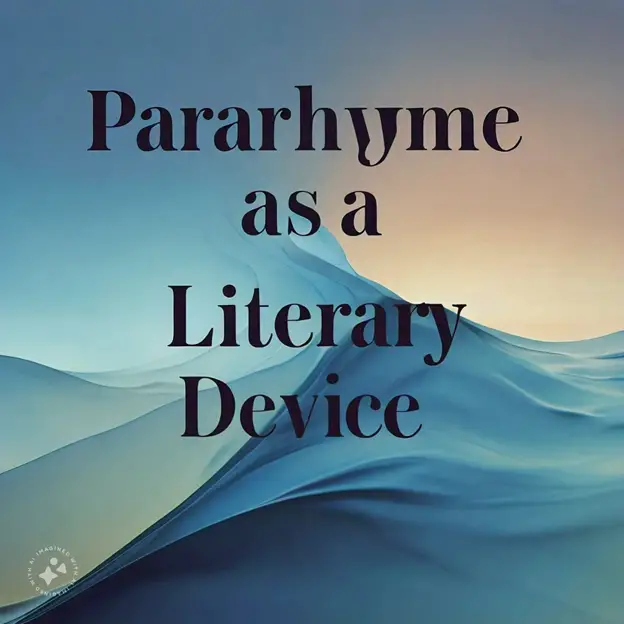 Pararhyme as a Literary Device