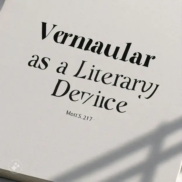 Vernacular as a Literary Device