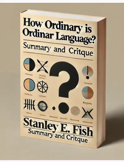 "How Ordinary Is Ordinary Language?" by Stanley E. Fish: Summary and Critique