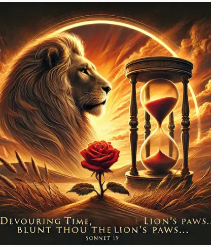 "Sonnet 19:  Devouring Time, blunt thou the lion's paws" by William Shakespeare