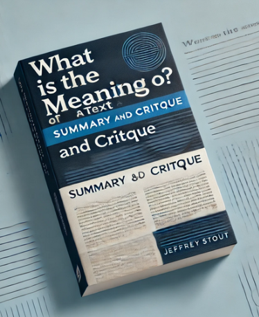 "What Is the Meaning of a Text?" by Jeffrey Stout: Summary and Critique