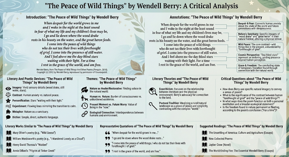 “The Peace of Wild Things” by Wendell Berry: A Critical Analysis
